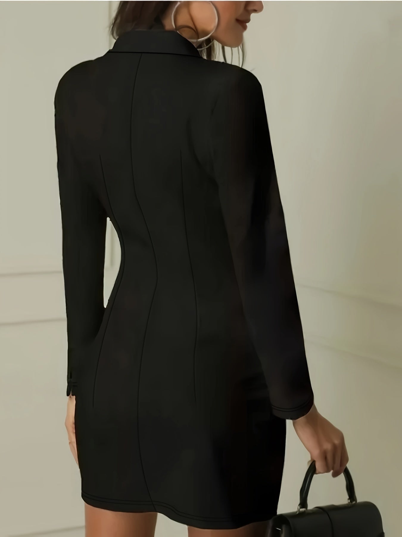 Effortless Elegance: Double-Breasted Suit Dress