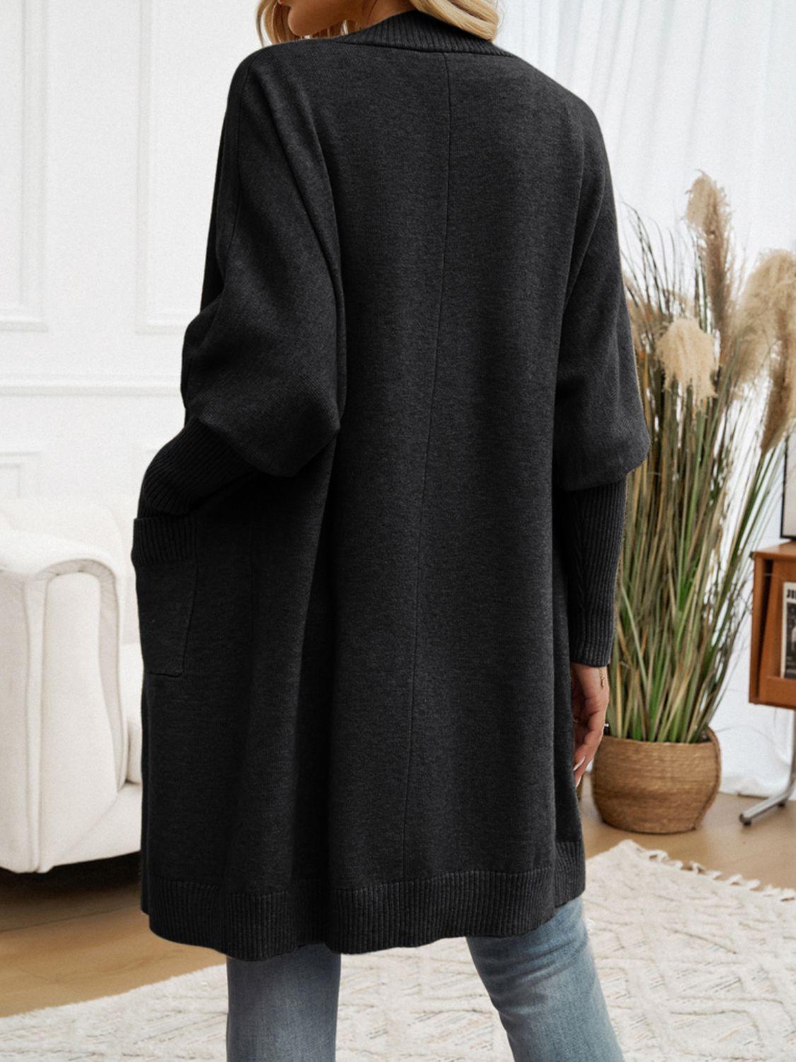 Cozy Open Front Long Sleeve Cardigan - The Nichole Collection