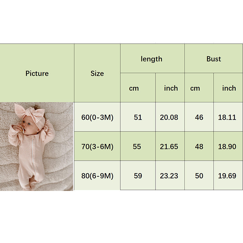  Newborn Baby Girl Ruffle Zipper Footie Romper with Headband