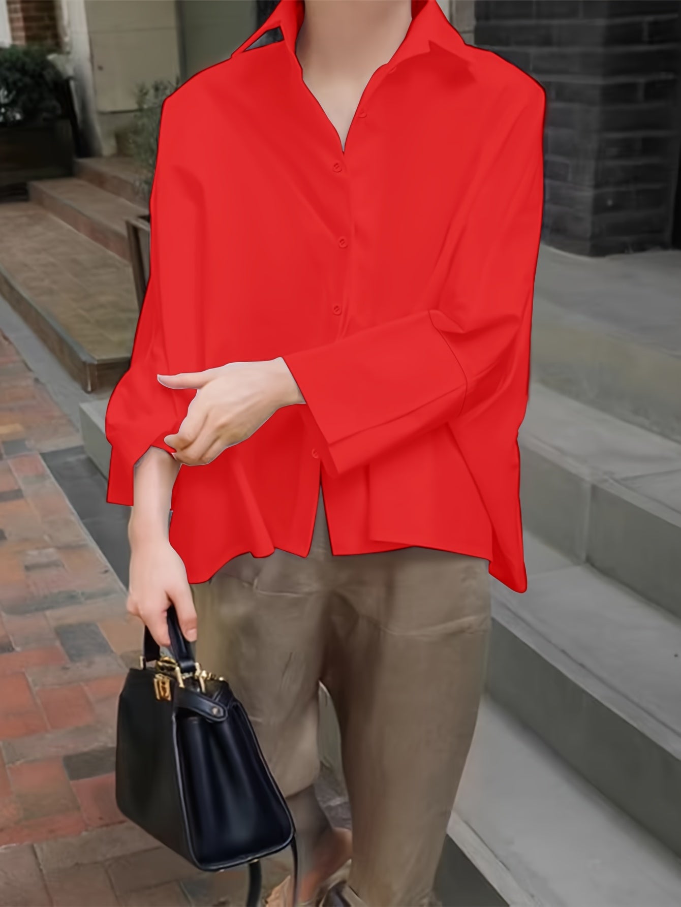 Timeless Collared Shirt with Long Cuff Sleeves