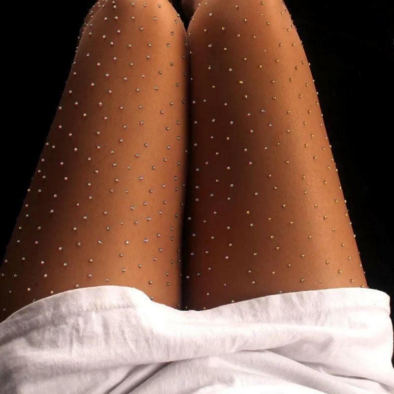 Breathable Rhinestone Pantyhose - Snag Resistant - The Nichole Collection