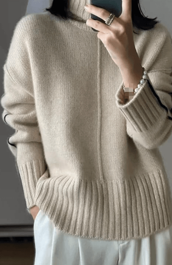 Parisian Chic 100% Merino Superfine Wool Sweater - The Nichole Collection