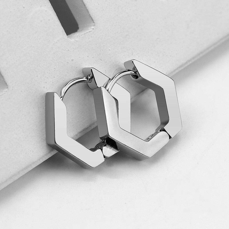 Chic Geometric Stainless Steel Hoop Earrings - The Nichole Collection