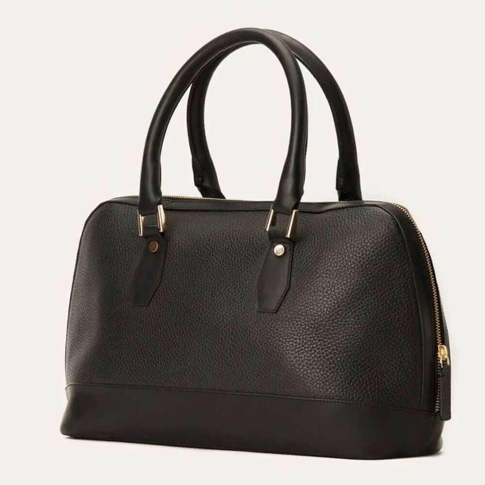 Chic Genuine Pebble Leather with Internal Zipper Pocket Handbag - The Nichole Collection