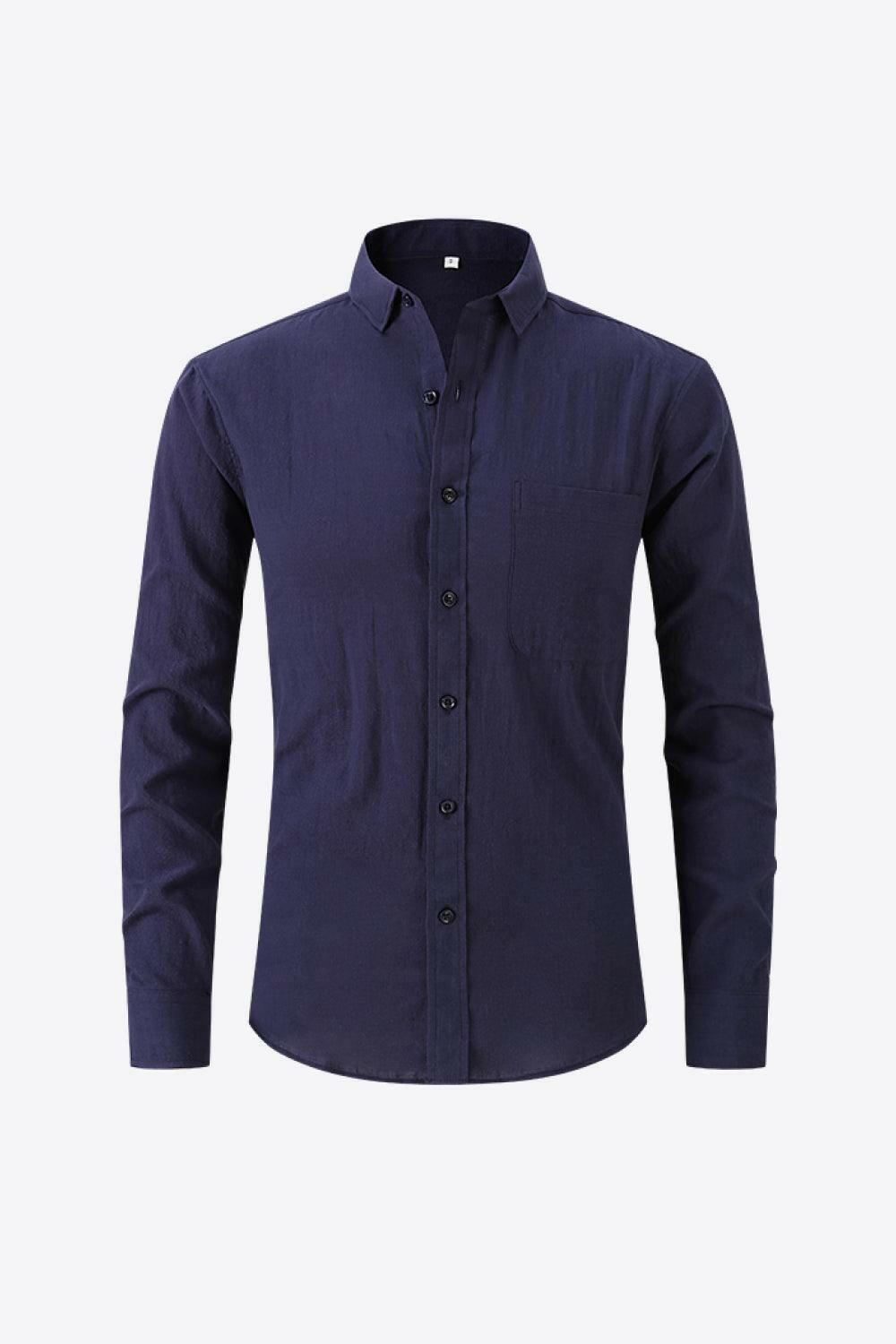 Classic Collared Long-Sleeve Shirt - The Nichole Collection