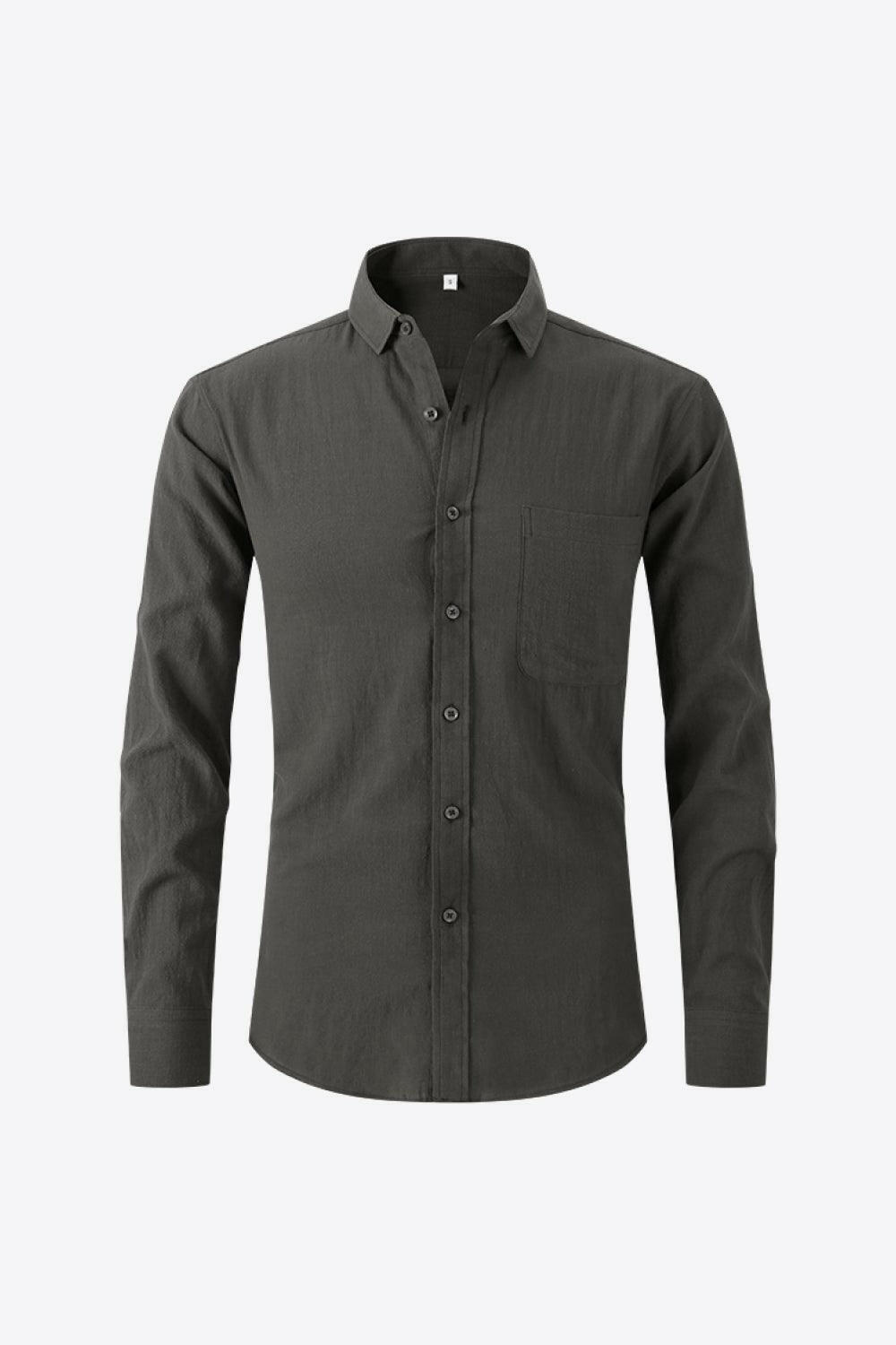 Classic Collared Long-Sleeve Shirt - The Nichole Collection