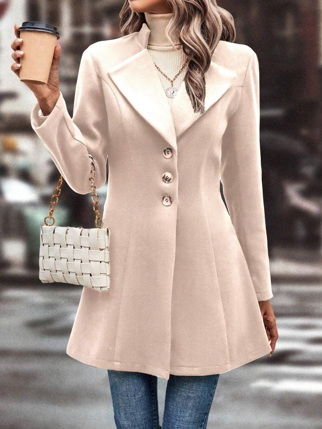 Stylish Lightweight Buttoned Coat for Everyday Wear - The Nichole Collection