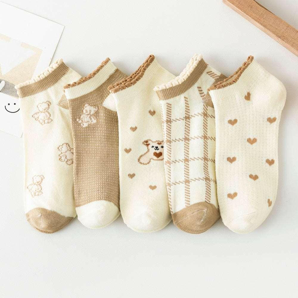 Women's Top Trending Cotton Socks (5 pairs) - The Nichole Collection