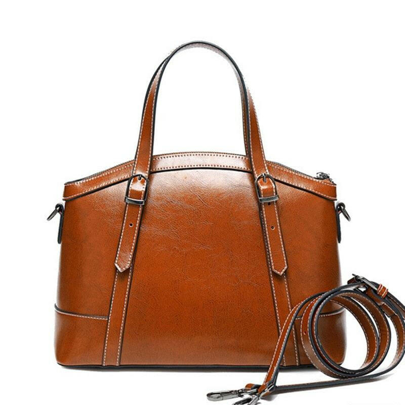 Genuine Leather Handbag with Cell Phone Pocket for Everyday - The Nichole Collection