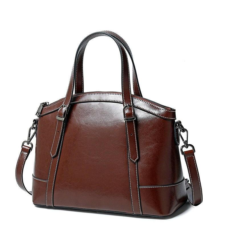 Genuine Leather Handbag with Cell Phone Pocket for Everyday - The Nichole Collection