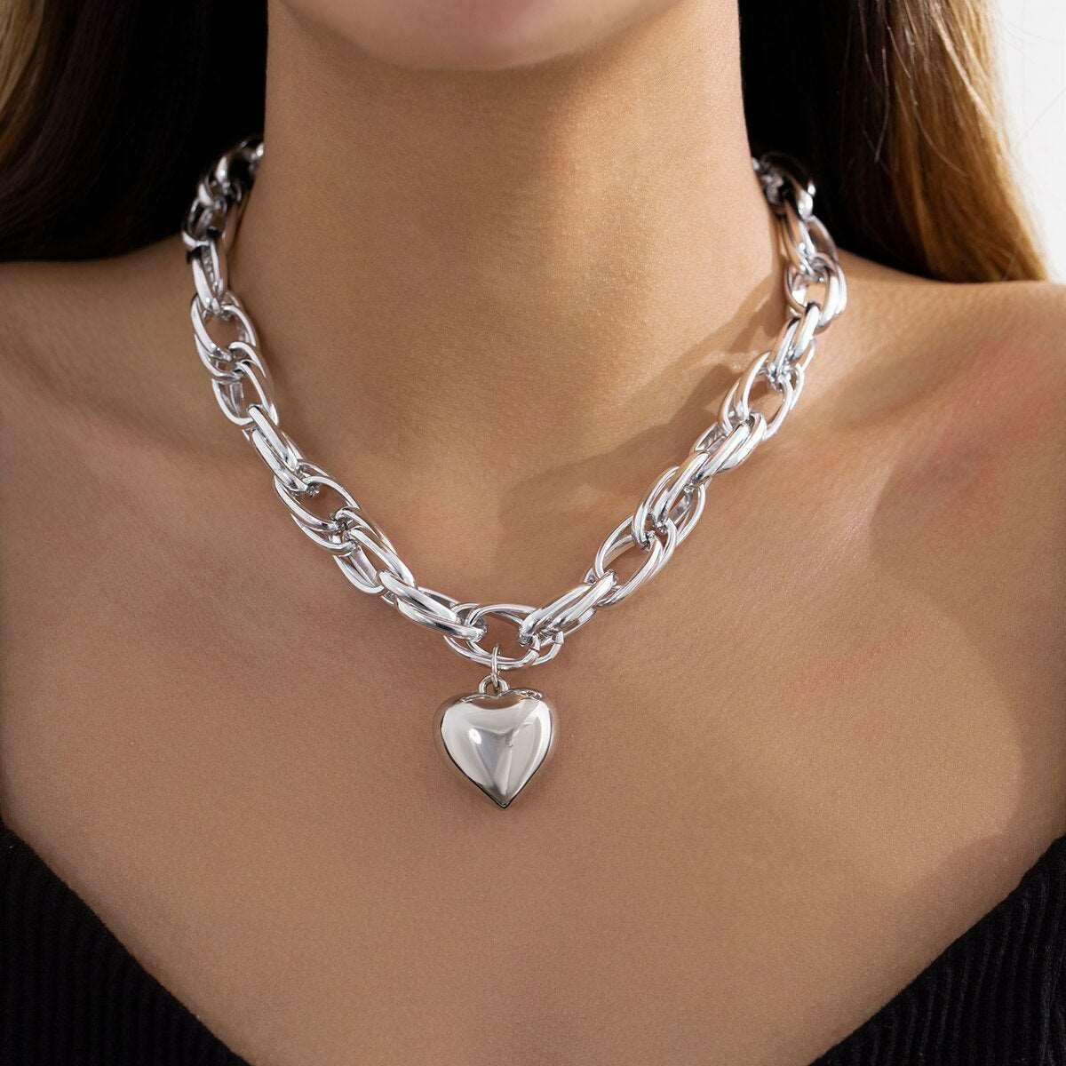 Gold Heart Pendant Necklace - Premium Quality & Stylish Fit - The Nichole Collection