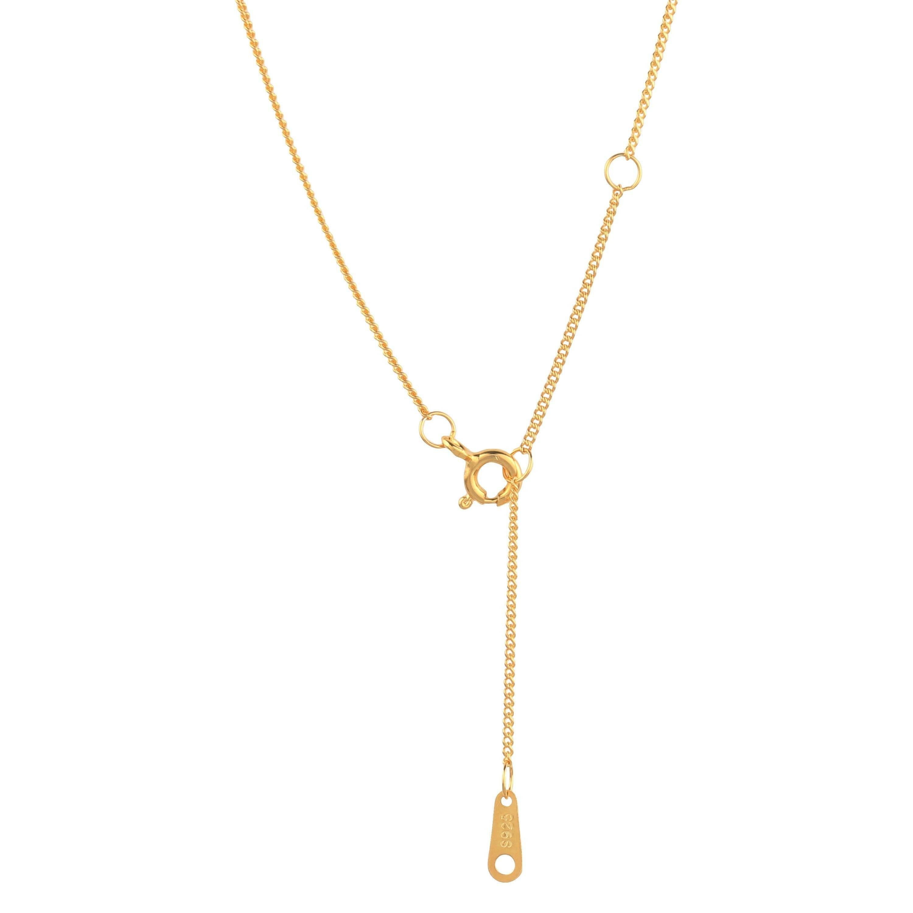 Gold Plated Two-Circle Pendant Necklace with Spring Ring Clasp - The Nichole Collection