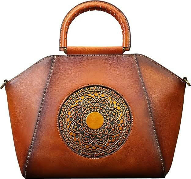 Harmony Handbag: Genuine Leather with Cell Phone and Zipper Pockets - Clearance - The Nichole Collection