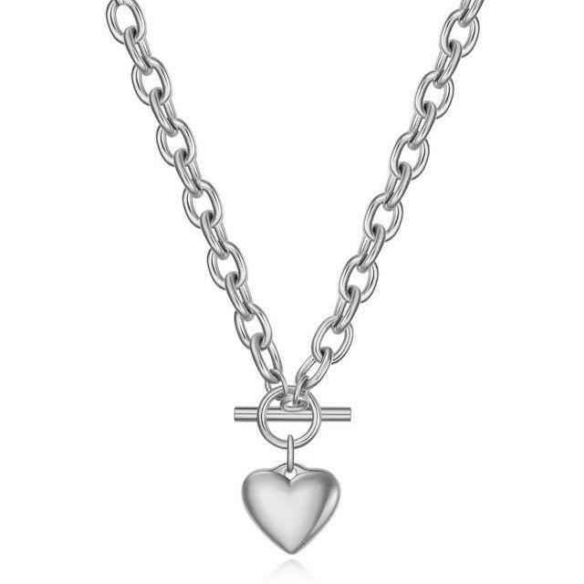 Heart Necklace & Bracelet Set - The Nichole Collection