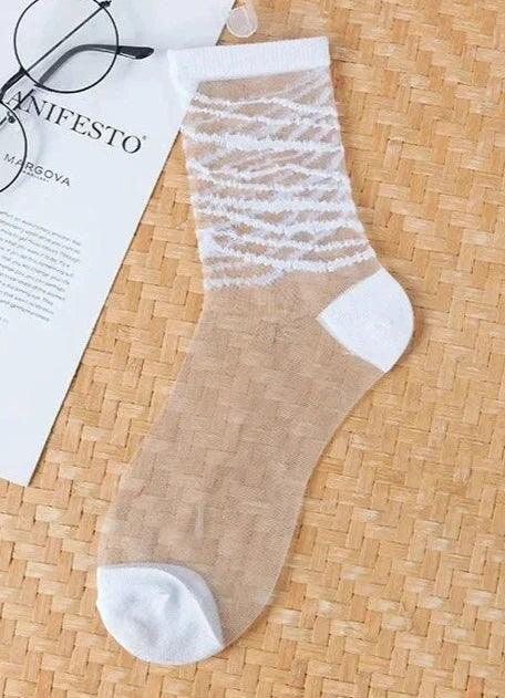 Women's Transparent Mesh Fishnet Short Socks - The Nichole Collection