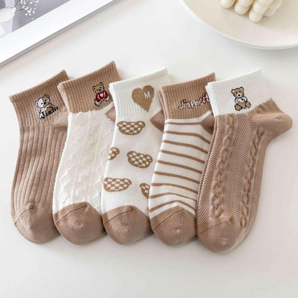 Women's Top Trending Cotton Socks (5 pairs) - The Nichole Collection