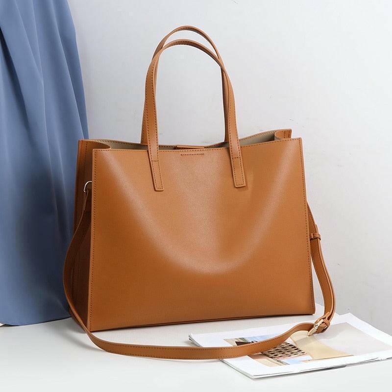 Classic Leather Handbag with Timeless Design and Spacious Interior - The Nichole Collection