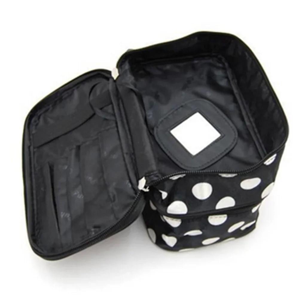 Large Capacity Travel Makeup & Toiletries Organizer - Double Layer Zipper Cosmetic Bag - The Nichole Collection