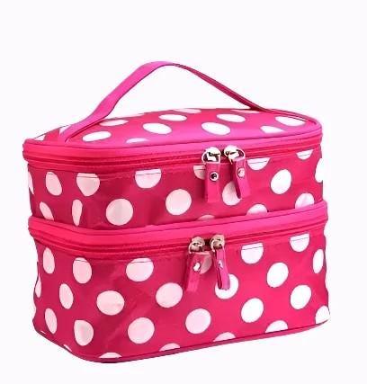 Large Capacity Travel Makeup & Toiletries Organizer - Double Layer Zipper Cosmetic Bag - The Nichole Collection