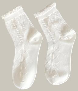 Women's White Lace Socks – Ideal for Bridal, Formal, or Casual Outfits - The Nichole Collection