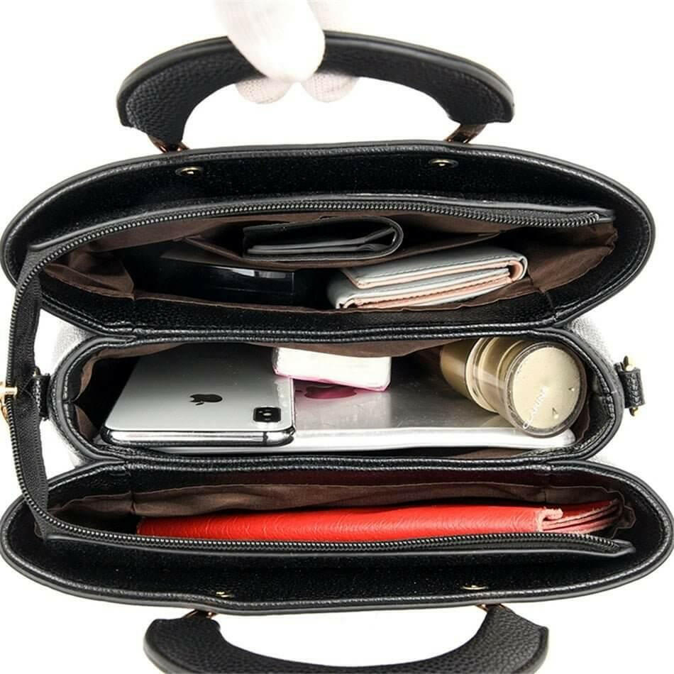 Michaela Handbag with Cell Phone Pocket and Versatile Slot Pocket Interior - The Nichole Collection