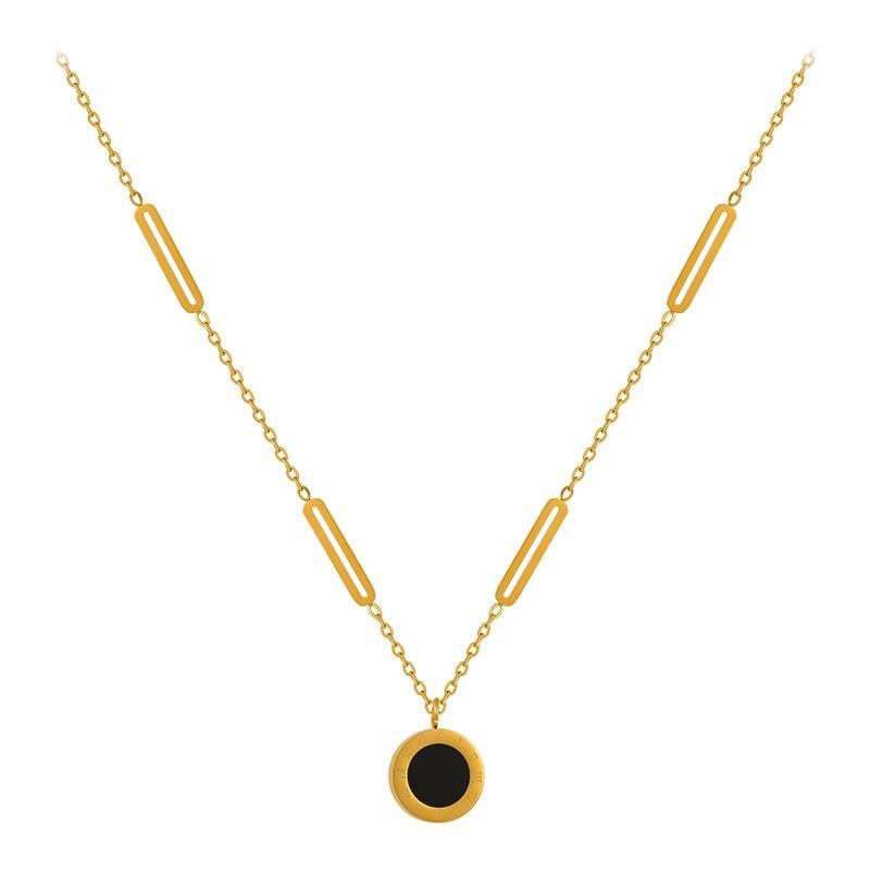 Sleek Round Pendant Necklace - The Nichole Collection