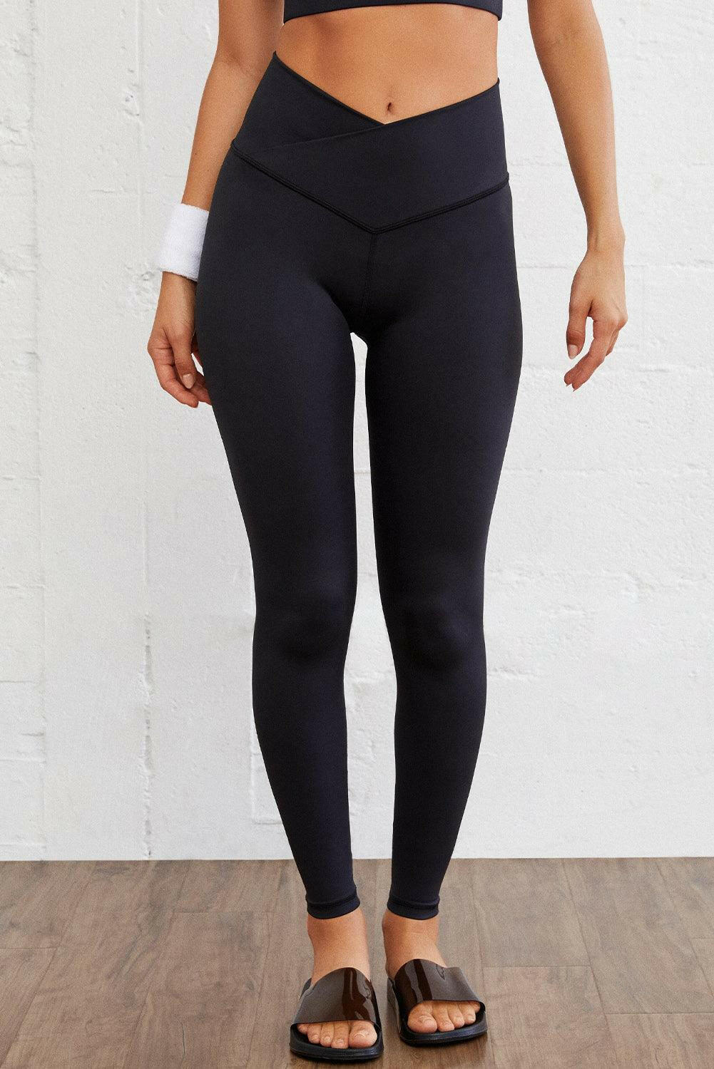 Slim Fit Stretchy Sports Pants with Wide Waistband - The Nichole Collection