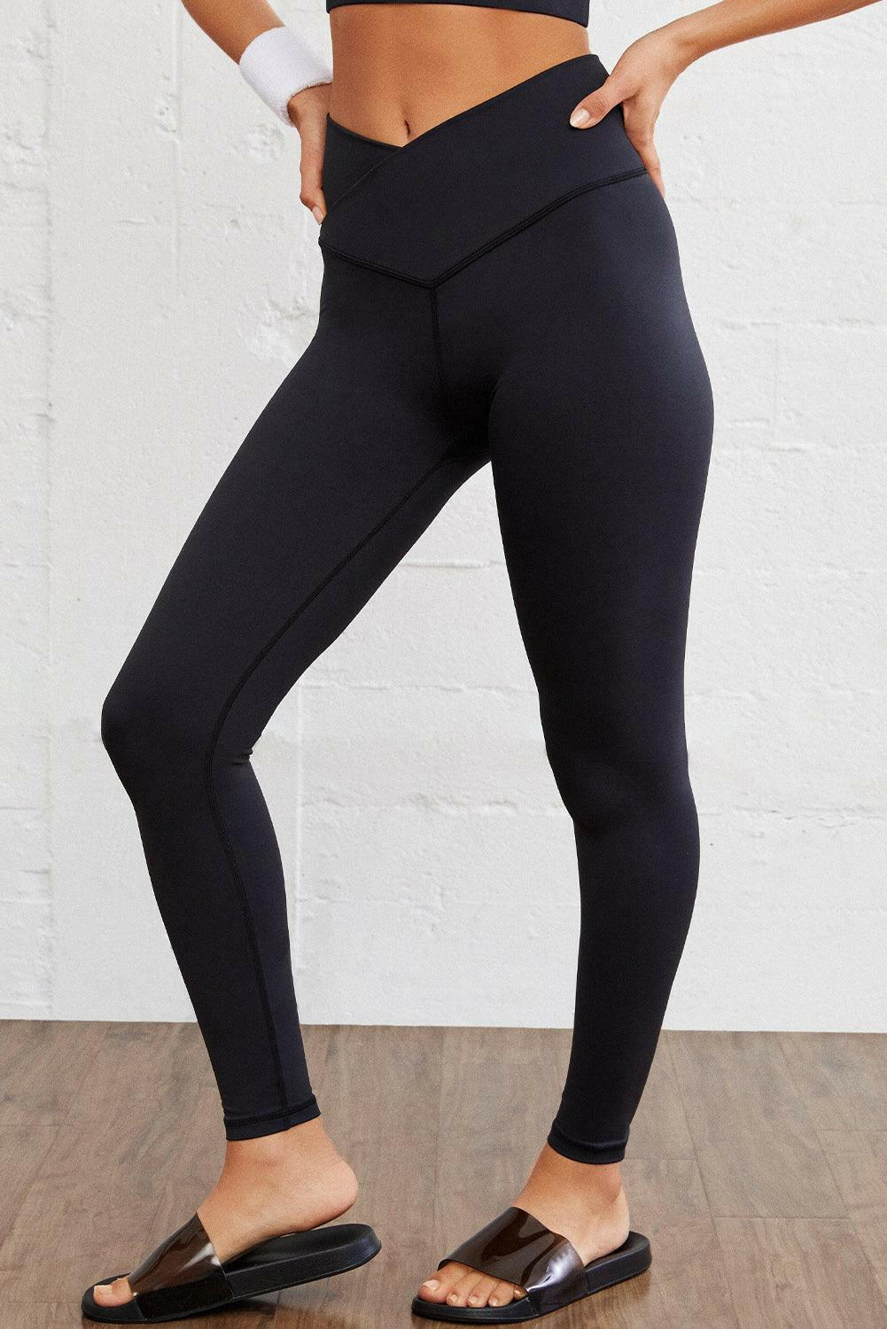 Slim Fit Stretchy Sports Pants with Wide Waistband - The Nichole Collection