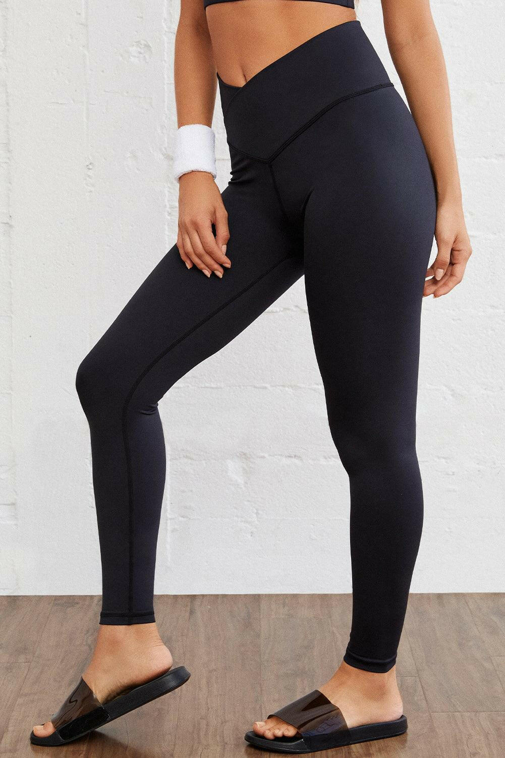 Slim Fit Stretchy Sports Pants with Wide Waistband - The Nichole Collection