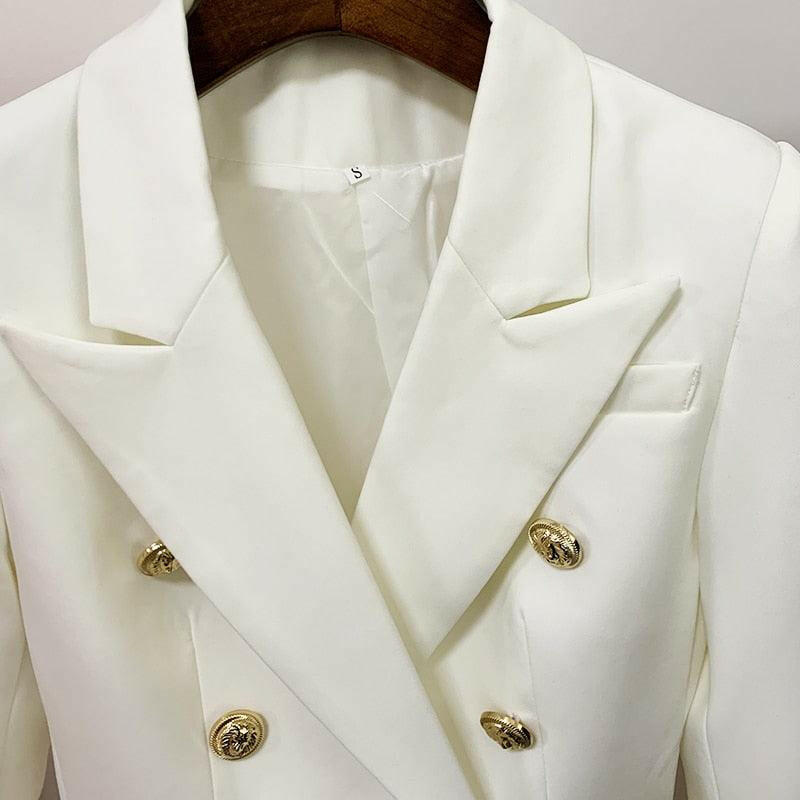 Women’s Classic European Double-Breasted Suit Jacket - The Nichole Collection