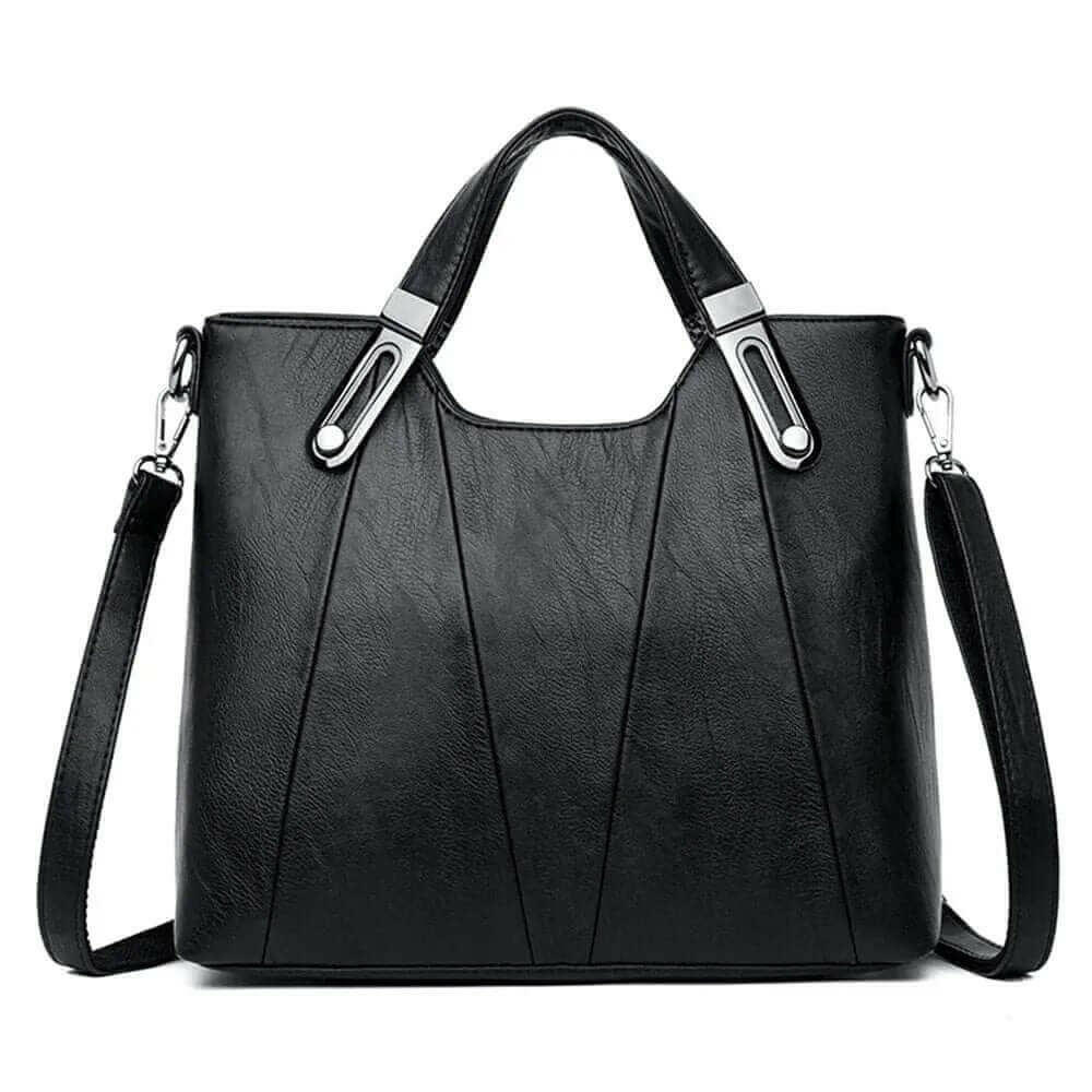 Stylish Genuine Leather Tote with Cell Phone Pocket Interior - The Nichole Collection