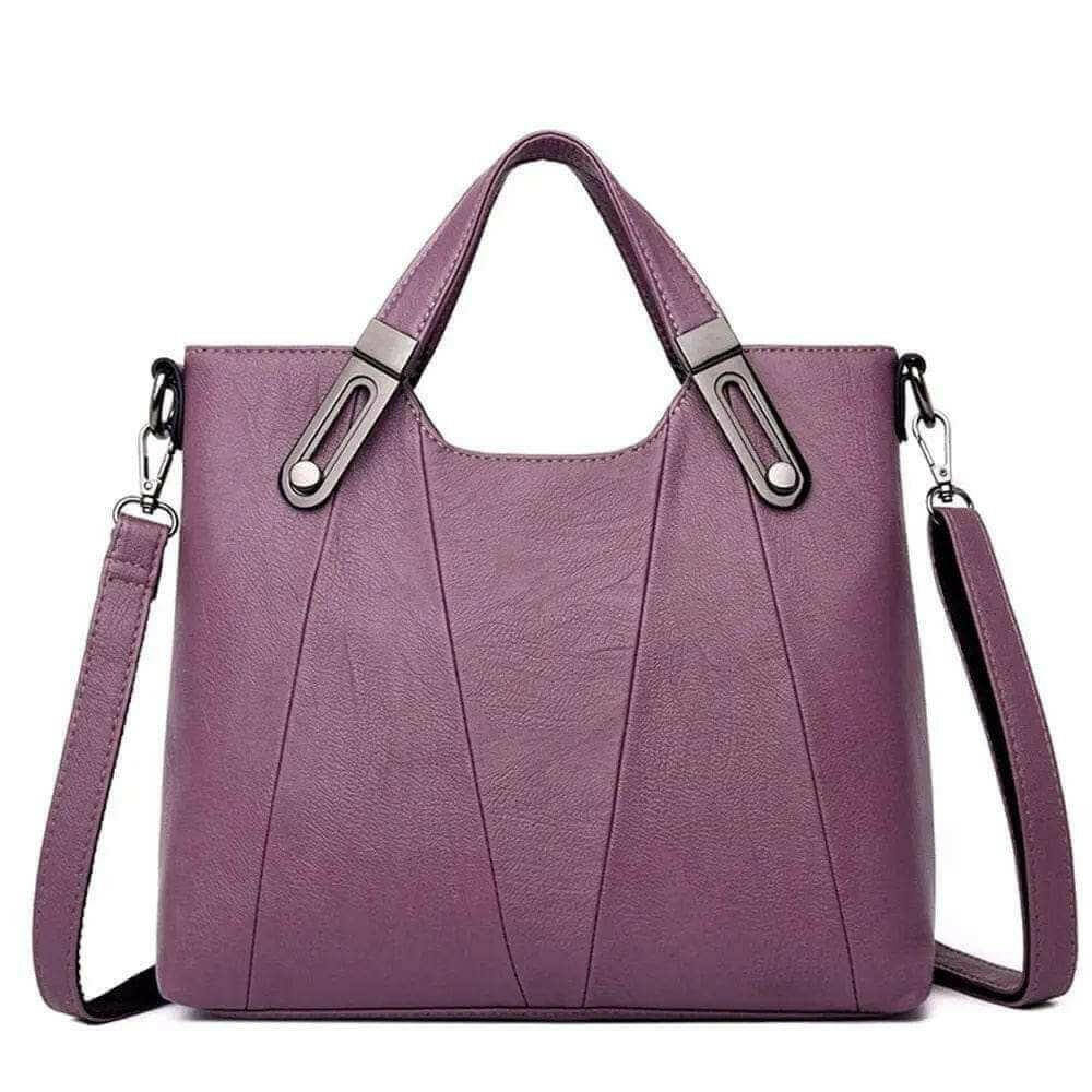 Stylish Genuine Leather Tote with Cell Phone Pocket Interior - The Nichole Collection