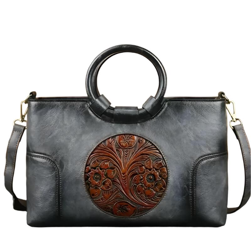 Stylish Hallmark Handmade Embossed Shoulder Bag - The Nichole Collection