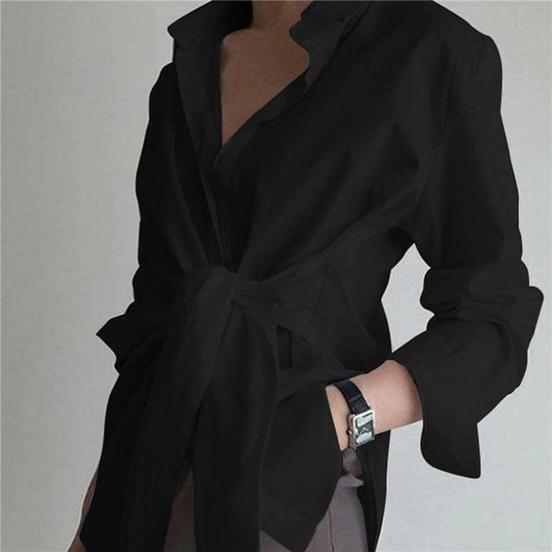 Stylish Long Sleeve Lapel Shirt - The Nichole Collection