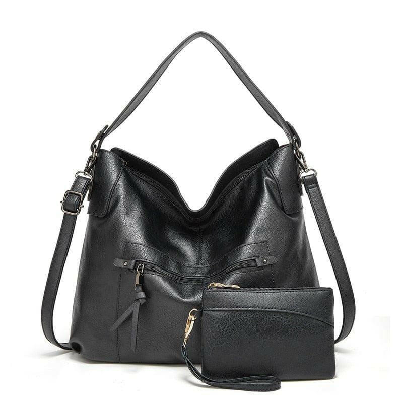 Stylish Vegan Leather Bag with Interior Slot and Cell Phone Pocket - The Nichole Collection