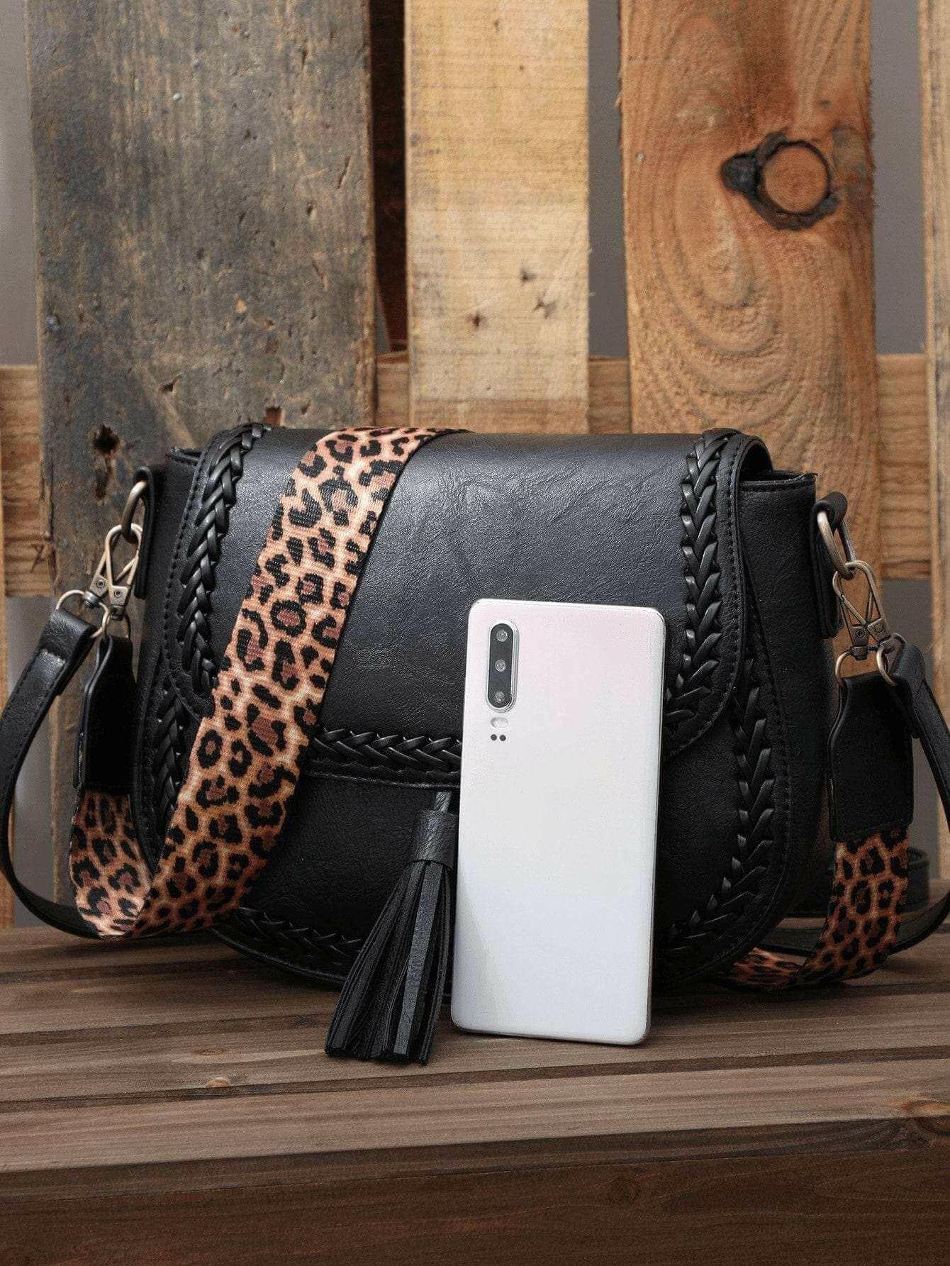 Stylish Vegan Leather Saddle Bag - The JOELLE by Nichole Collection - The Nichole Collection