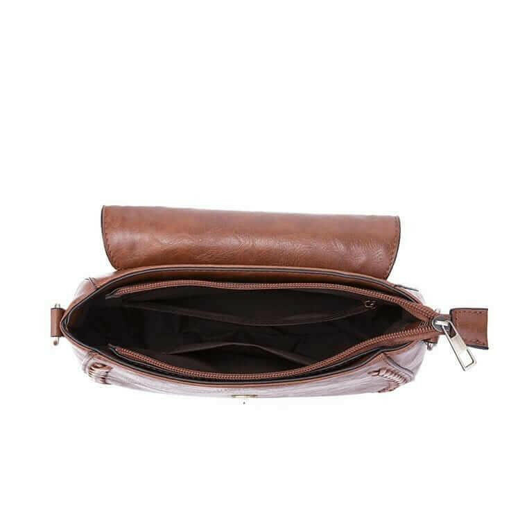 Stylish Vegan Leather Saddle Bag - The JOELLE by Nichole Collection - The Nichole Collection