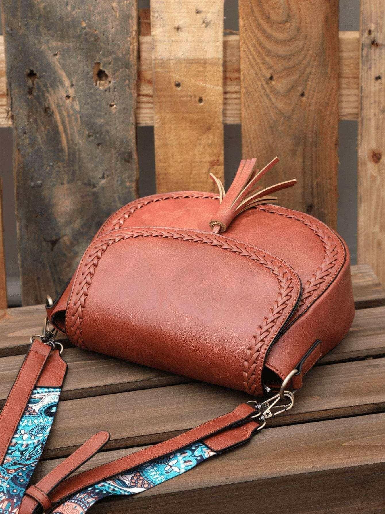 Stylish Vegan Leather Saddle Bag - The JOELLE by Nichole Collection - The Nichole Collection