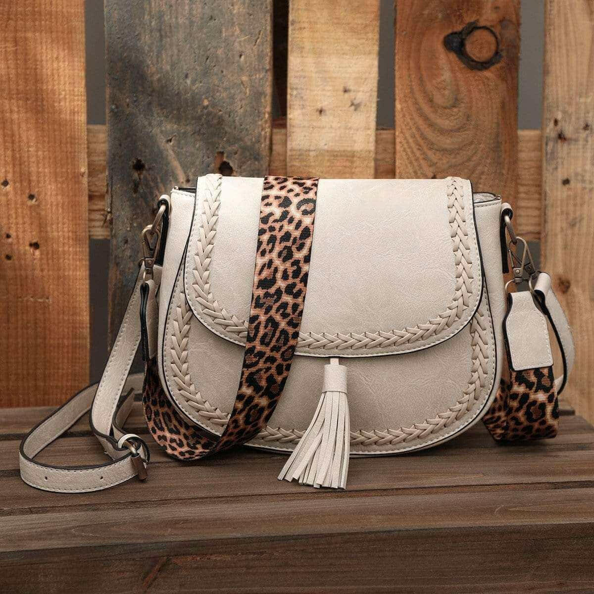 Stylish Vegan Leather Saddle Bag - The JOELLE by Nichole Collection - The Nichole Collection