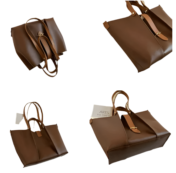 The ABAGALE Genuine Leather Tote Bag – Elegant & Functional Zipper Closure Handbag - The Nichole Collection