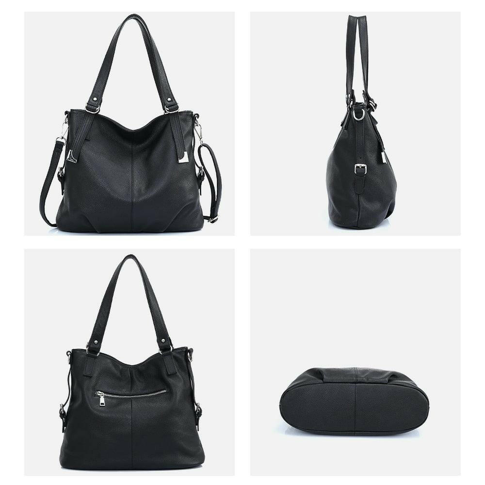 The Alisha - Stylish Leather Shoulder Bag with Multiple Pockets - The Nichole Collection