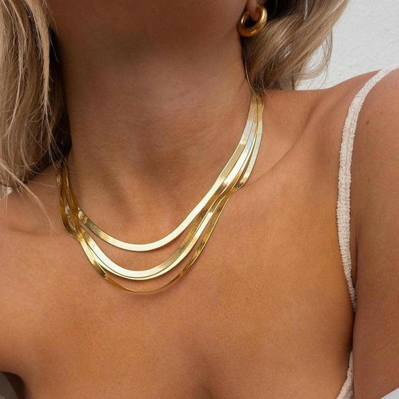 Timeless Herringbone Choker Necklace - The Nichole Collection