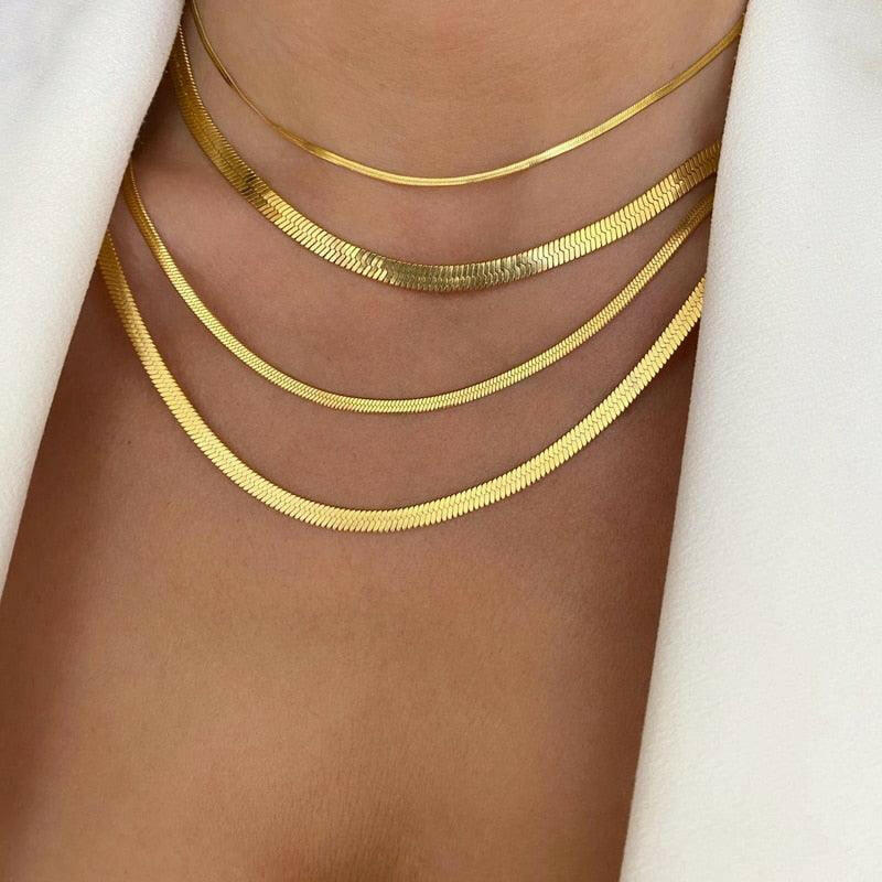 Timeless Herringbone Choker Necklace - The Nichole Collection