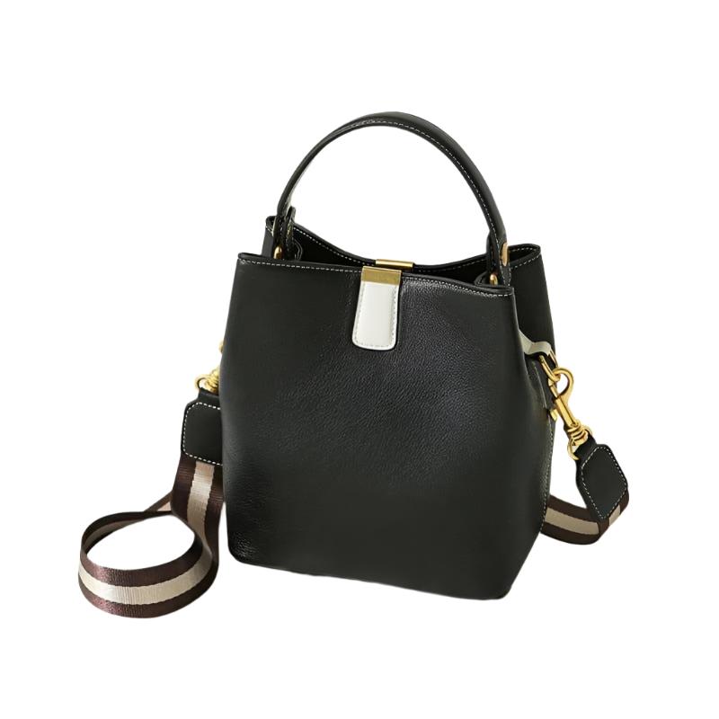 Versatile BECCA Bucket Bag in Durable Split Leather - The Nichole Collection