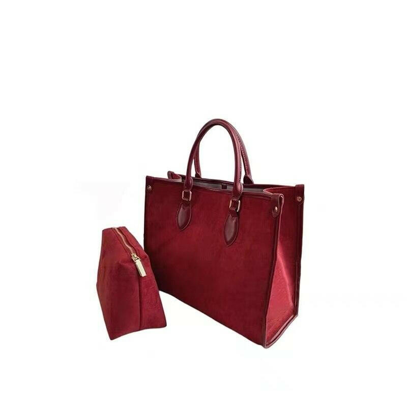 Women’s Velvet Large Capacity Tote - The Nichole Collection