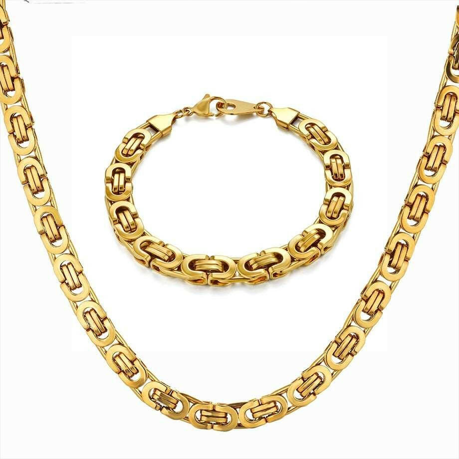 Byzantine Box Chain Jewelry Set - The Nichole Collection